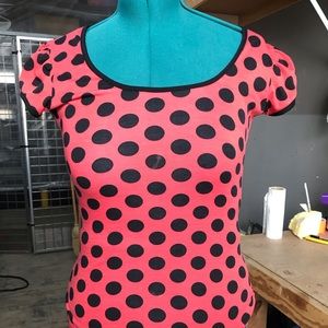 Rock Steady polka dot top